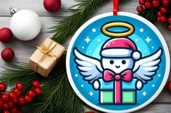 Round Christmas Ornament Sublimation|Clipart Product Image 1