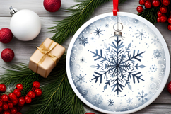 Round Christmass Ornament PNG Product Image 2