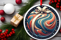 Round Christmass Ornament PNG Product Image 2