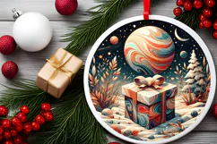 Round Christmass Ornament PNG Product Image 2
