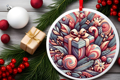Round Christmass Ornament PNG Product Image 2