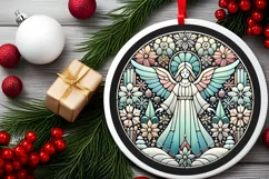 Round Christmas Ornament Sublimation|Clipart Product Image 1