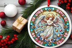 Round Christmas Ornament Sublimation|Clipart Product Image 1