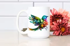 Vibrant Abstract Flower Bird PNG Product Image 2