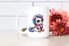 Pastel Cute Baby Unicorn Posing | Sublimation Clipart Product Image 2