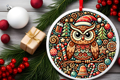 Round Christmass Ornament PNG Product Image 2