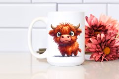 Confused Highland Cow with Goofy Smile PNG Product Image 2