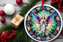 Round Christmas Ornament Sublimation|Clipart Product Image 2