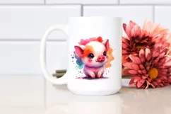 Cute Baby Pig in Style | Clipart Product Image 2
