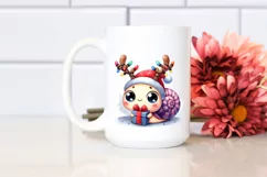 Enthusiastic Snail with Reindeer Horns PNG Product Image 2