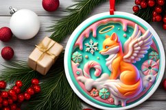 Round Christmas Ornament Sublimation|Clipart Product Image 2