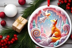 Round Christmas Ornament Sublimation|Clipart Product Image 2