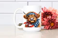 Watercolor Highland Cow Portrait Clipart Product Image 2