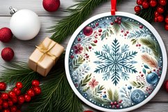 Round Christmas Ornament Sublimation|Clipart Product Image 2