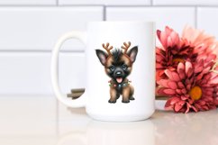 Energetic Malinois in Christmas Theme PNG Product Image 2