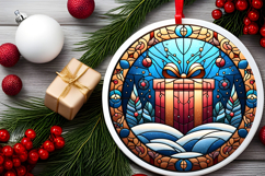 Round Christmass Ornament PNG Product Image 2