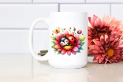 Colorful Cute Baby Ladybug Watercolor Product Image 2