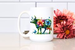 Abstract Vibrant Cow PNG Product Image 2
