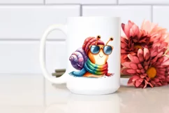 Vibrant Snail Scarf Sunglasses | Sublimation Clipart Product Image 2