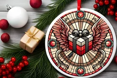 Round Christmas Ornament Sublimation|Clipart Product Image 1