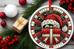 Round Christmas Ornament Sublimation|Clipart Product Image 2