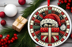 Round Christmass Ornament PNG Product Image 2