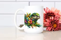 Vibrant Abstract Flower Otter PNG Product Image 2