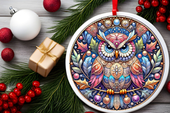 Round Christmass Ornament PNG Product Image 2