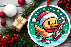 Round Christmass Ornament PNG Product Image 2