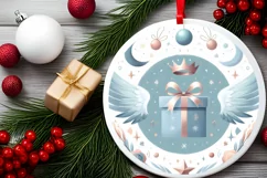 Round Christmas Ornament Sublimation|Clipart Product Image 2