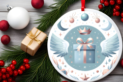 Round Christmass Ornament PNG Product Image 2