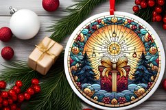 Round Christmas Ornament Sublimation|Clipart Product Image 2