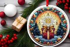 Round Christmass Ornament PNG Product Image 2