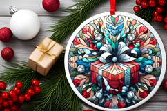 Round Christmass Ornament PNG Product Image 2