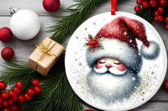 Round Christmas Ornament Sublimation|Clipart Product Image 1