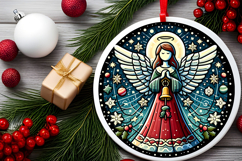 Round Christmass Ornament PNG Product Image 2