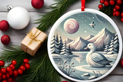 Round Christmass Ornament PNG Product Image 2