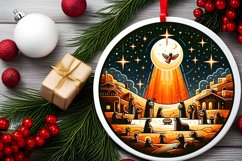 Round Christmas Ornament Sublimation|Clipart Product Image 2