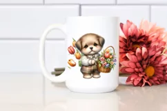 Detailed Whimsical Baby Puppy |Watercolor Splash Product Image 2