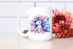 Cute Unicorn from Dreamy Nebula | Sublimation | Clipart Product Image 2