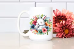Colorful Baby Rabbit Flower Clipart Product Image 2