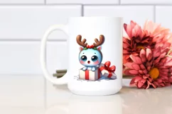 Colorful Butterfly with Reindeer Horns PNG Product Image 2