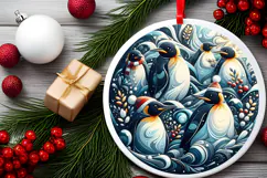 Round Christmass Ornament PNG Product Image 2