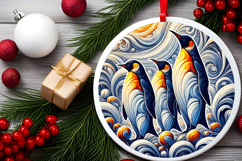 Round Christmass Ornament PNG Product Image 2