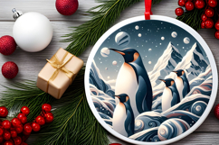 Round Christmass Ornament PNG Product Image 2