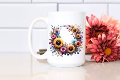 Colorful Floral Frame with Sunflower, High-Res PNG Product Image 2