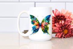 Vibrant Abstract Flower Butterfly PNG Product Image 2