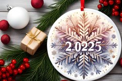 Round Christmas Ornament Sublimation|Clipart Product Image 2