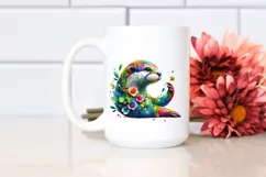 Vibrant Abstract Flower Otter PNG Product Image 2