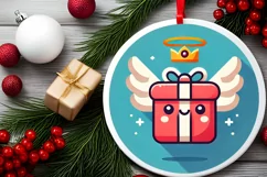 Round Christmas Ornament Sublimation|Clipart Product Image 1